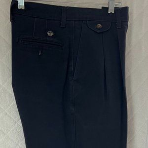 Dockers Men’s Navy 100% Cotton cuffed pants W34/L34